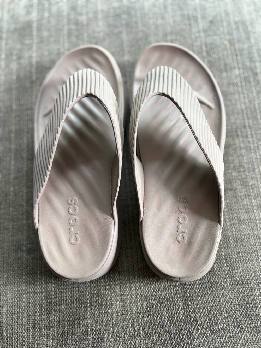 CROCS Women's Slide Platform Flip Flops in Pale Purple